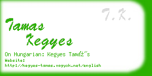 tamas kegyes business card